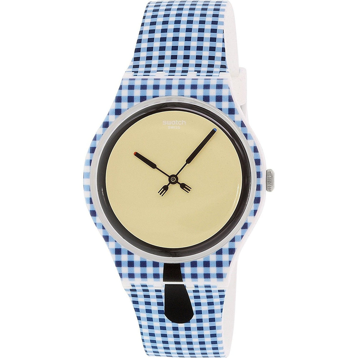Swatch Unisex SUOW118 Moitie Blue Silicone Watch