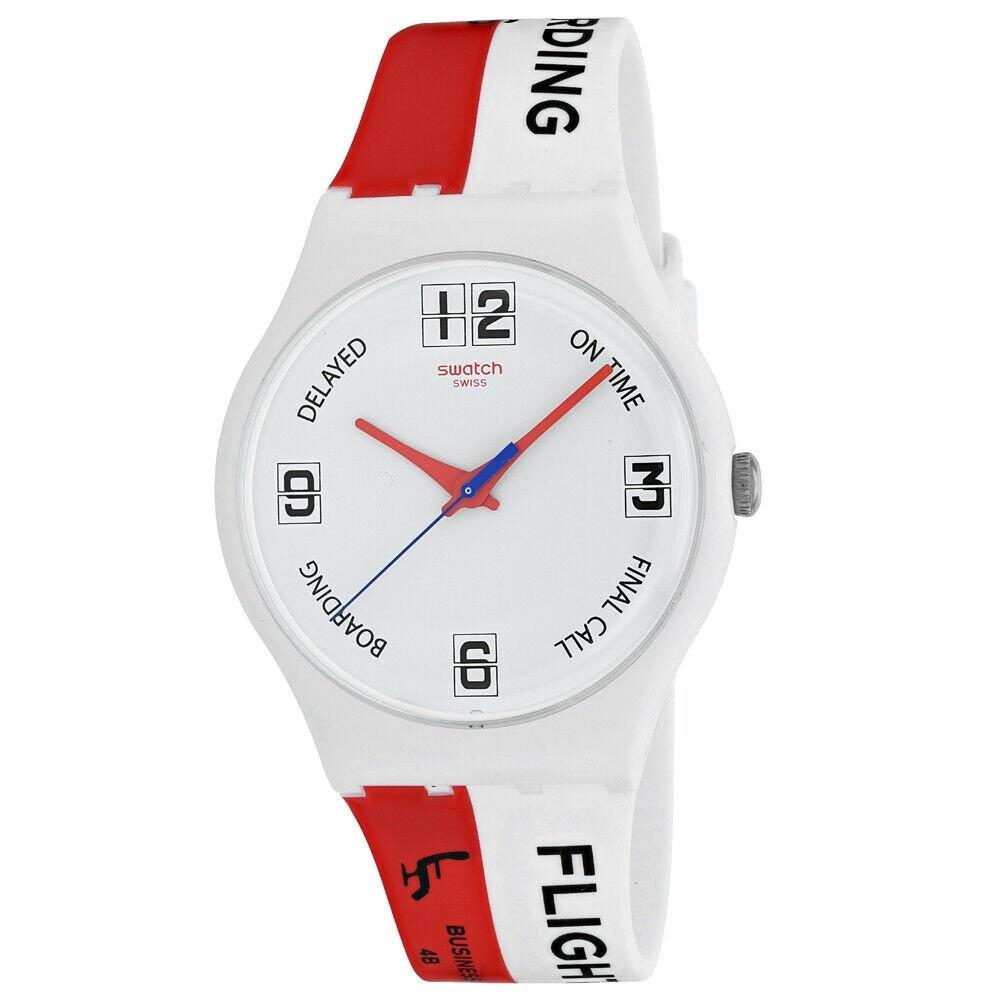 Swatch Men's SUOW141 Go To Gate Two-Tone Silicone Watch