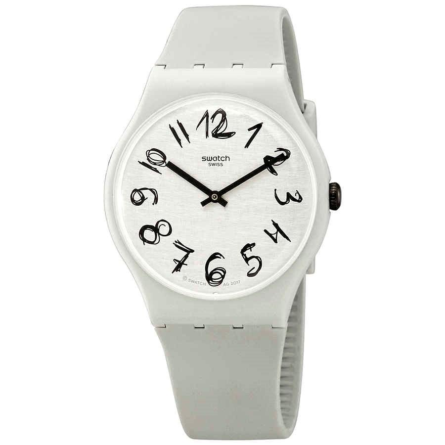 Swatch Men's SUOW153 Gesso  White Silicone Watch