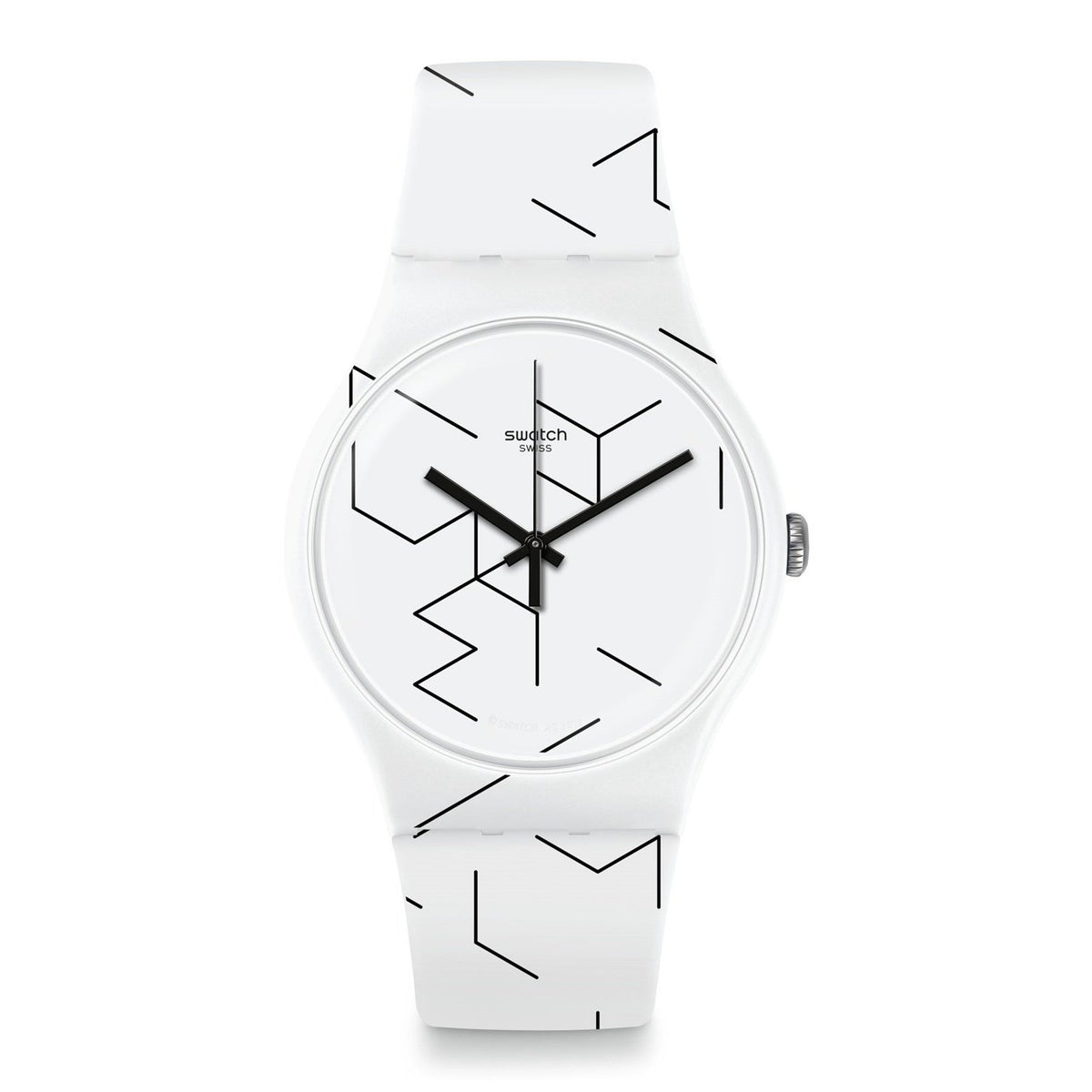 Swatch Unisex SUOW164 Meiro Two-Tone Silicone Watch