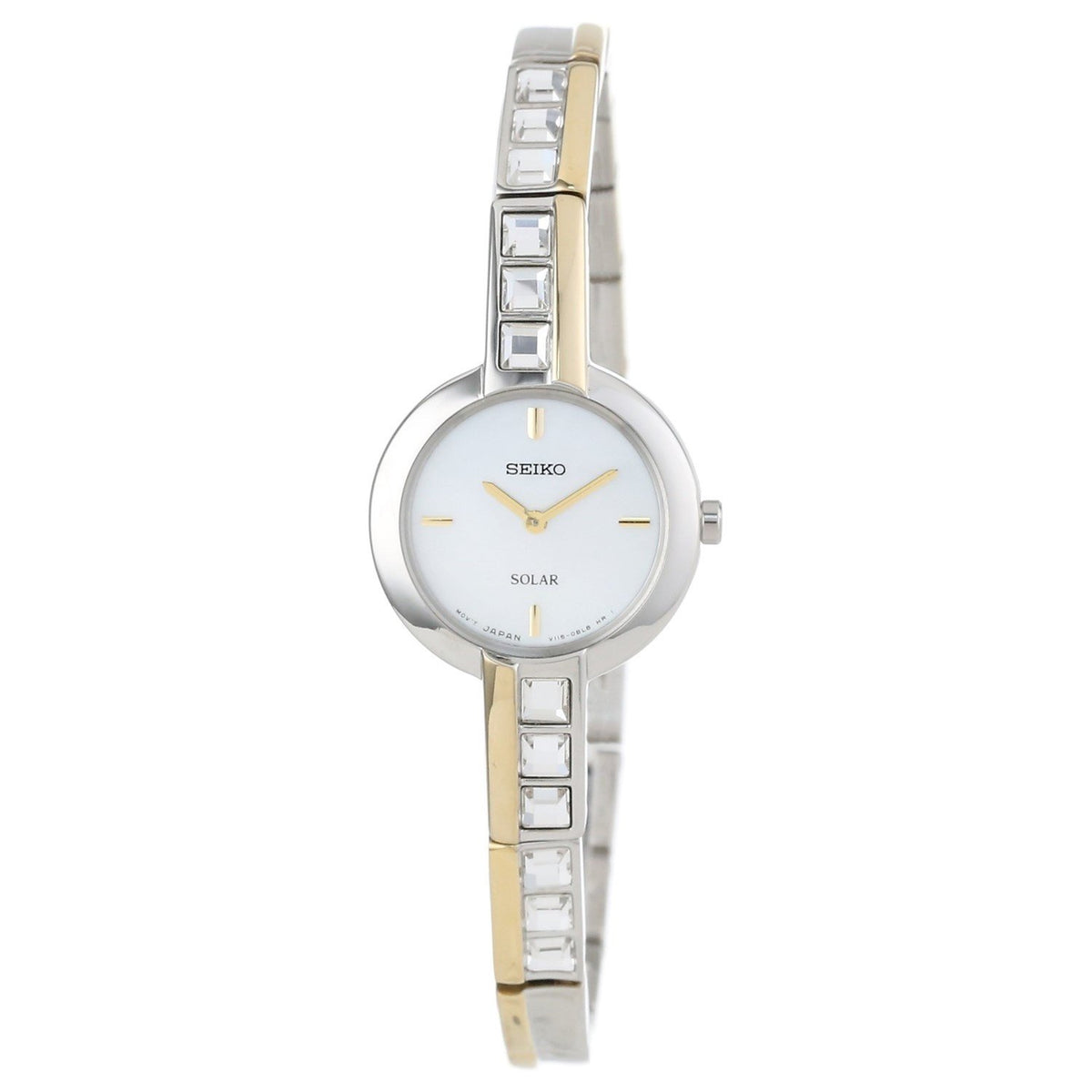 Seiko Women's SUP192 Solar Crystal Two-Tone Stainless Steel Watch