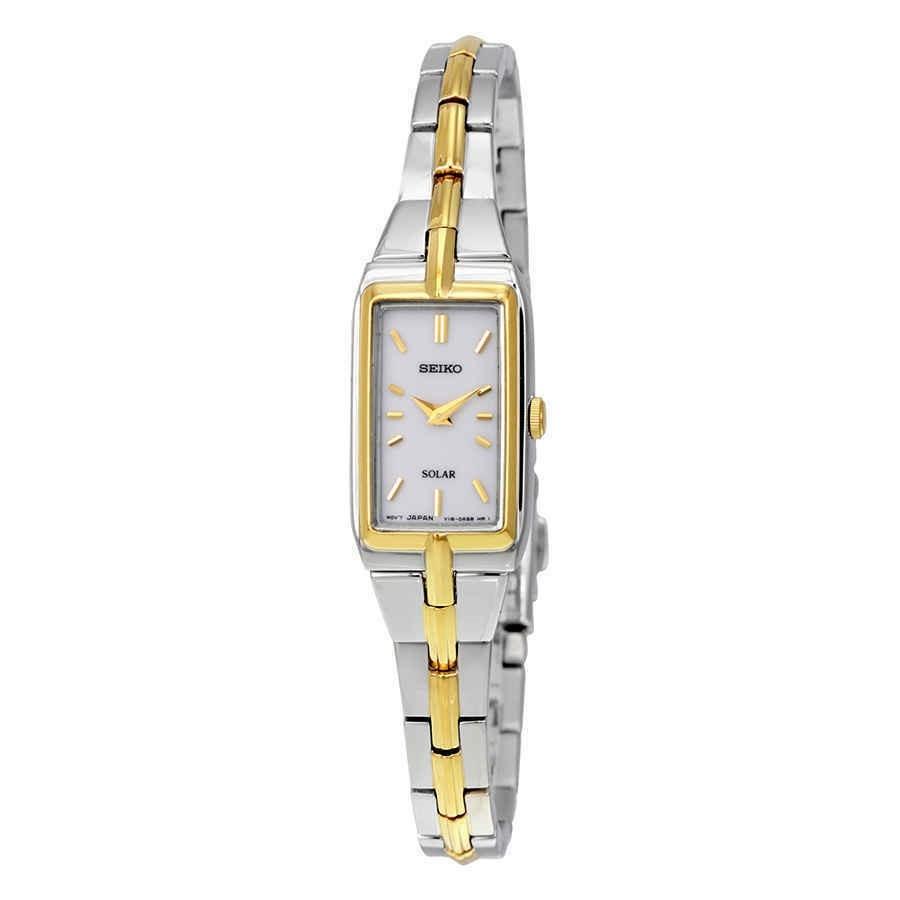 Seiko Women&#39;s SUP272 Solar Two-Tone Stainless Steel Watch