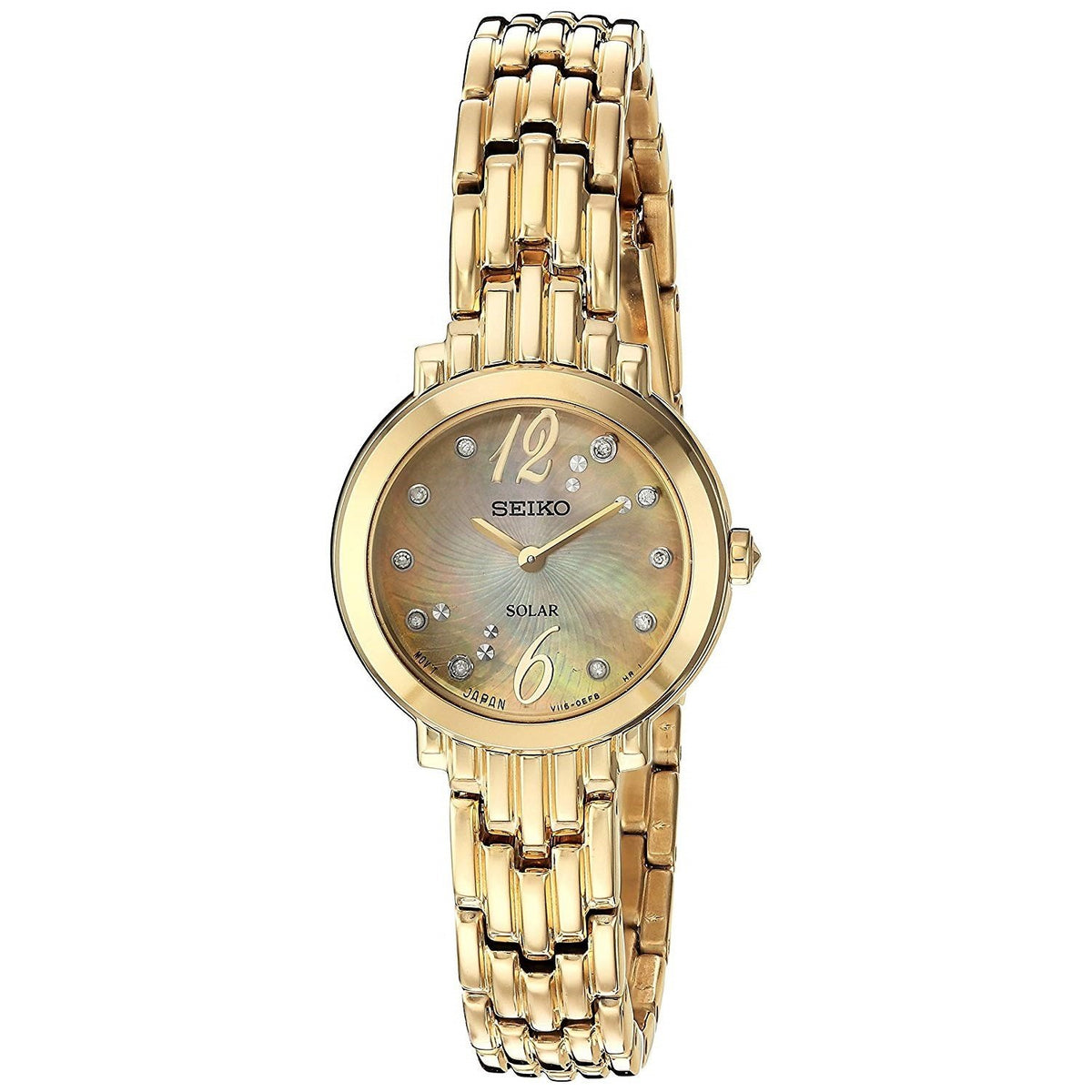 Seiko Women&#39;s SUP356 Tressia Gold-Tone Stainless Steel Watch