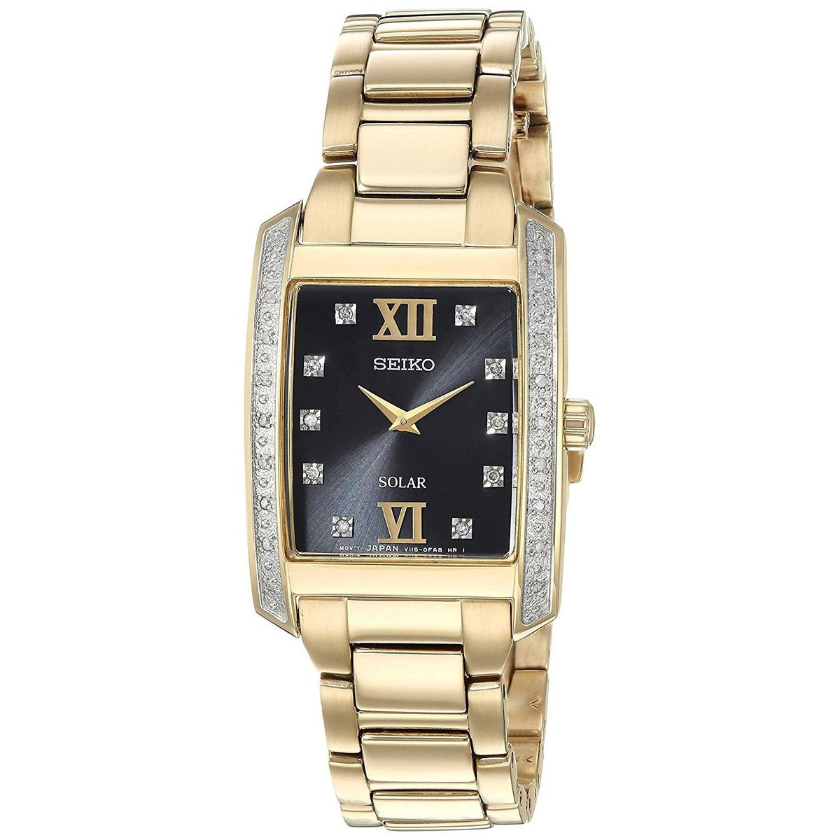 Seiko Women&#39;s SUP406 Solar Gold-Tone Stainless Steel Watch