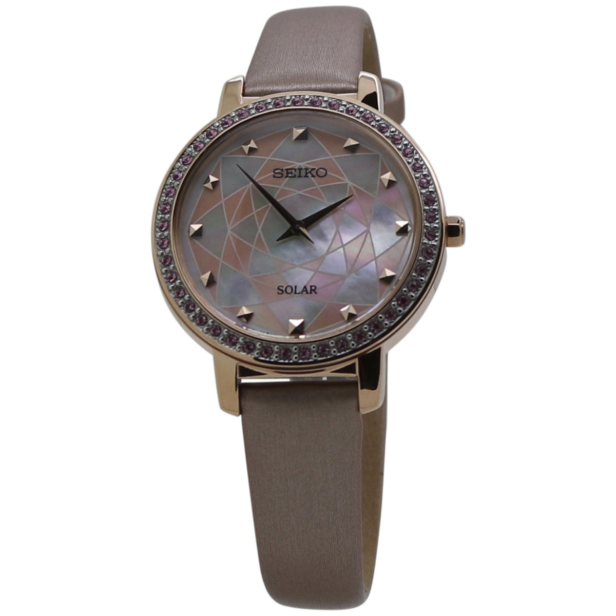 Seiko Women&#39;s SUP456 Seiko Classic Pink Leather Watch