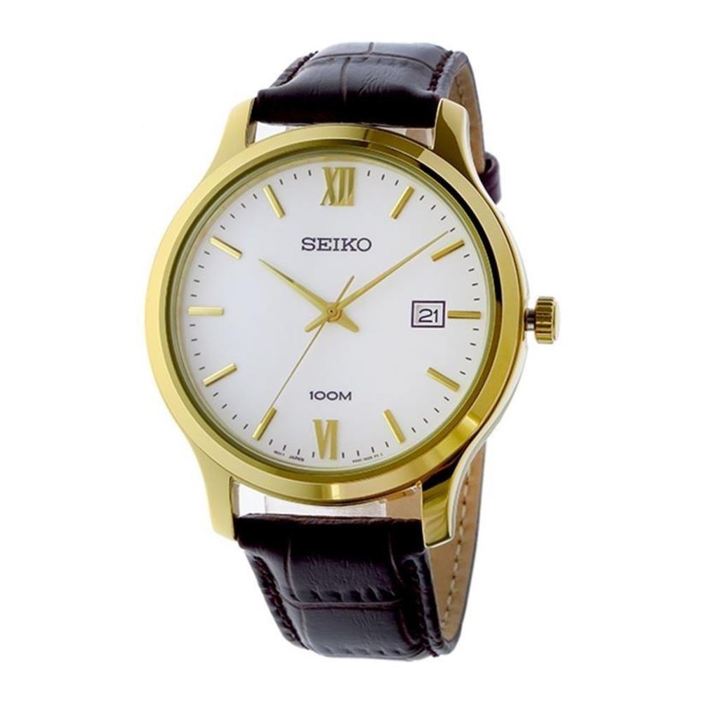 Seiko Men&#39;s SUR226 Brown Leather Watch