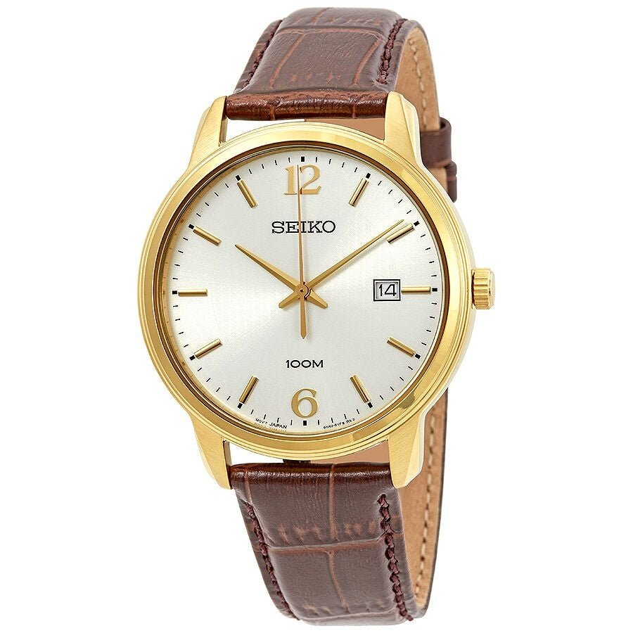 Seiko Men's SUR266 Neo Classic Brown Leather Watch