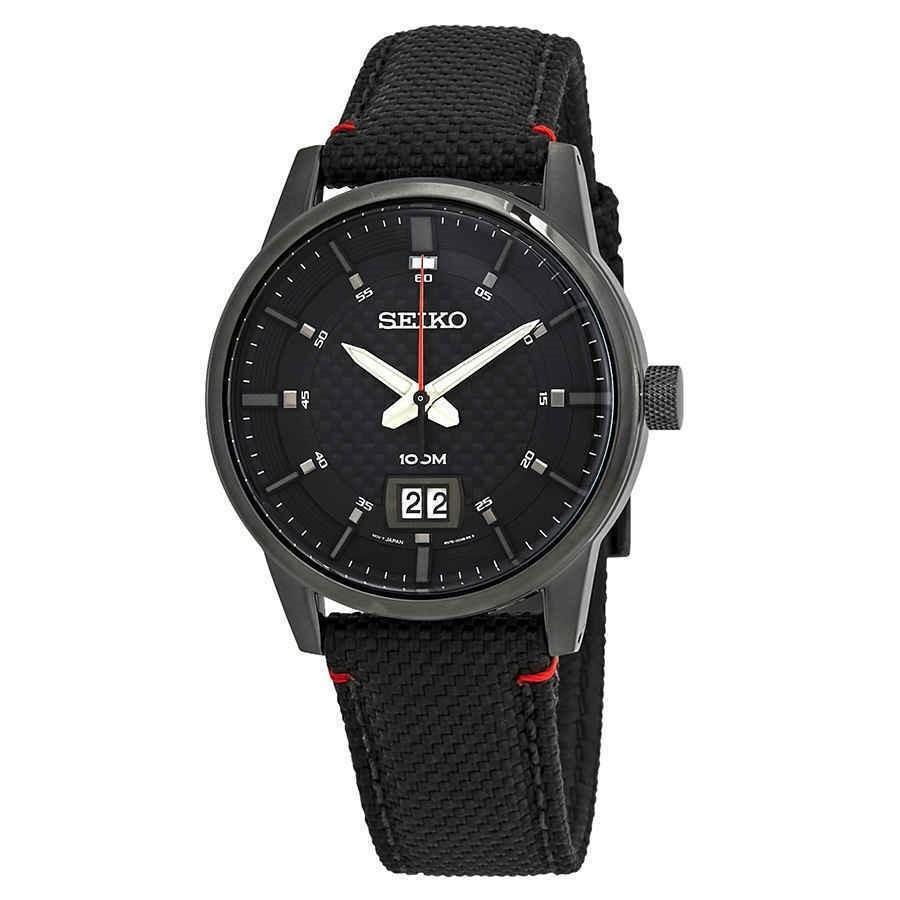 Seiko Men's SUR271 Neo Sports Black Nylon Watch