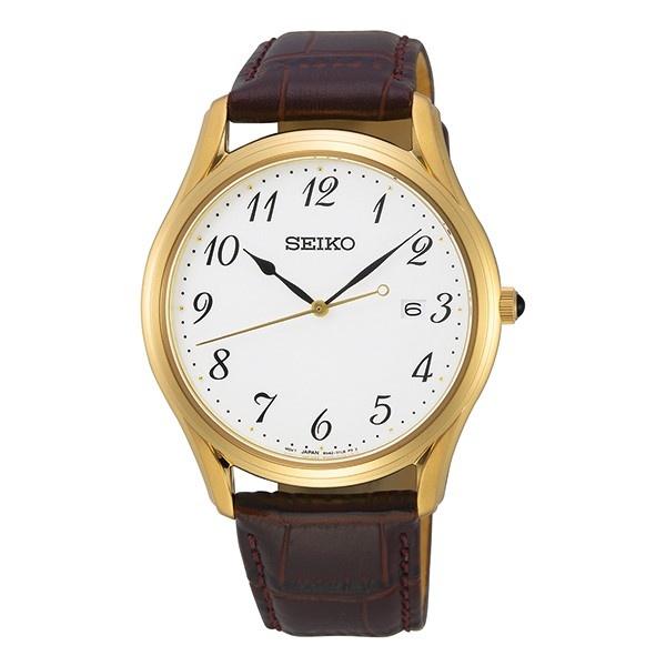 Seiko Men's SUR306 Neo Classic Brown Leather Watch