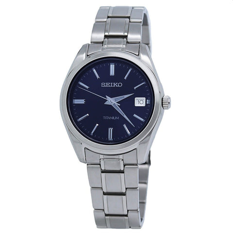 Seiko Men's SUR373 Classic Grey Titanium Watch
