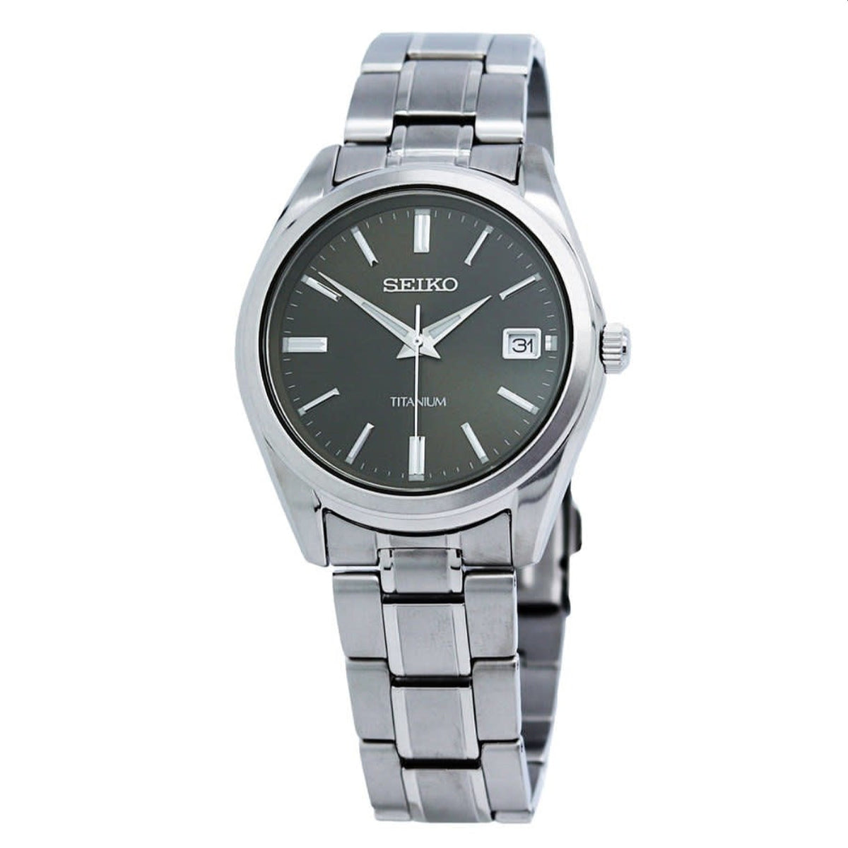 Seiko Men's SUR375 Classic Grey Titanium Watch