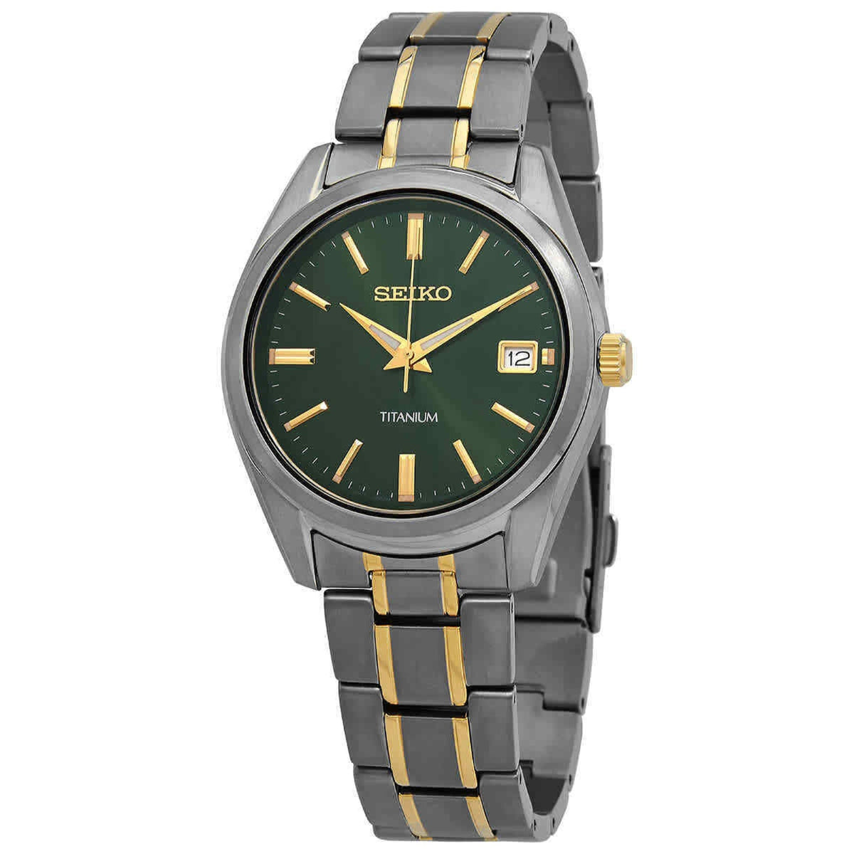 Seiko Men's SUR377 Classic Two-Tone Titanium Watch