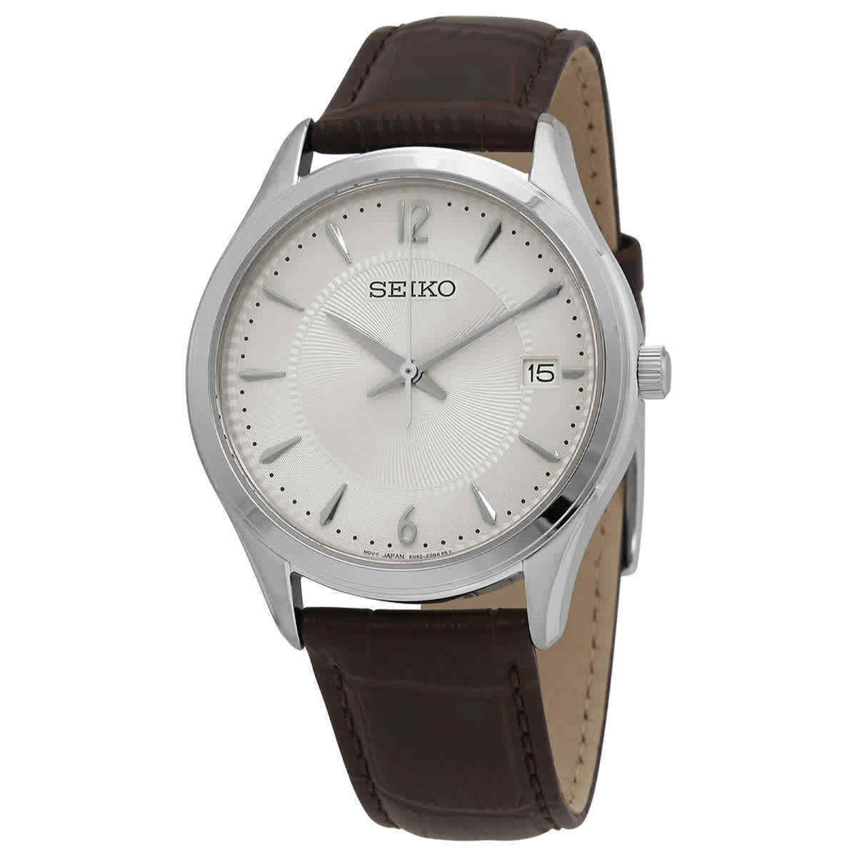 Seiko Men&#39;s SUR421 Noble Brown Leather Watch