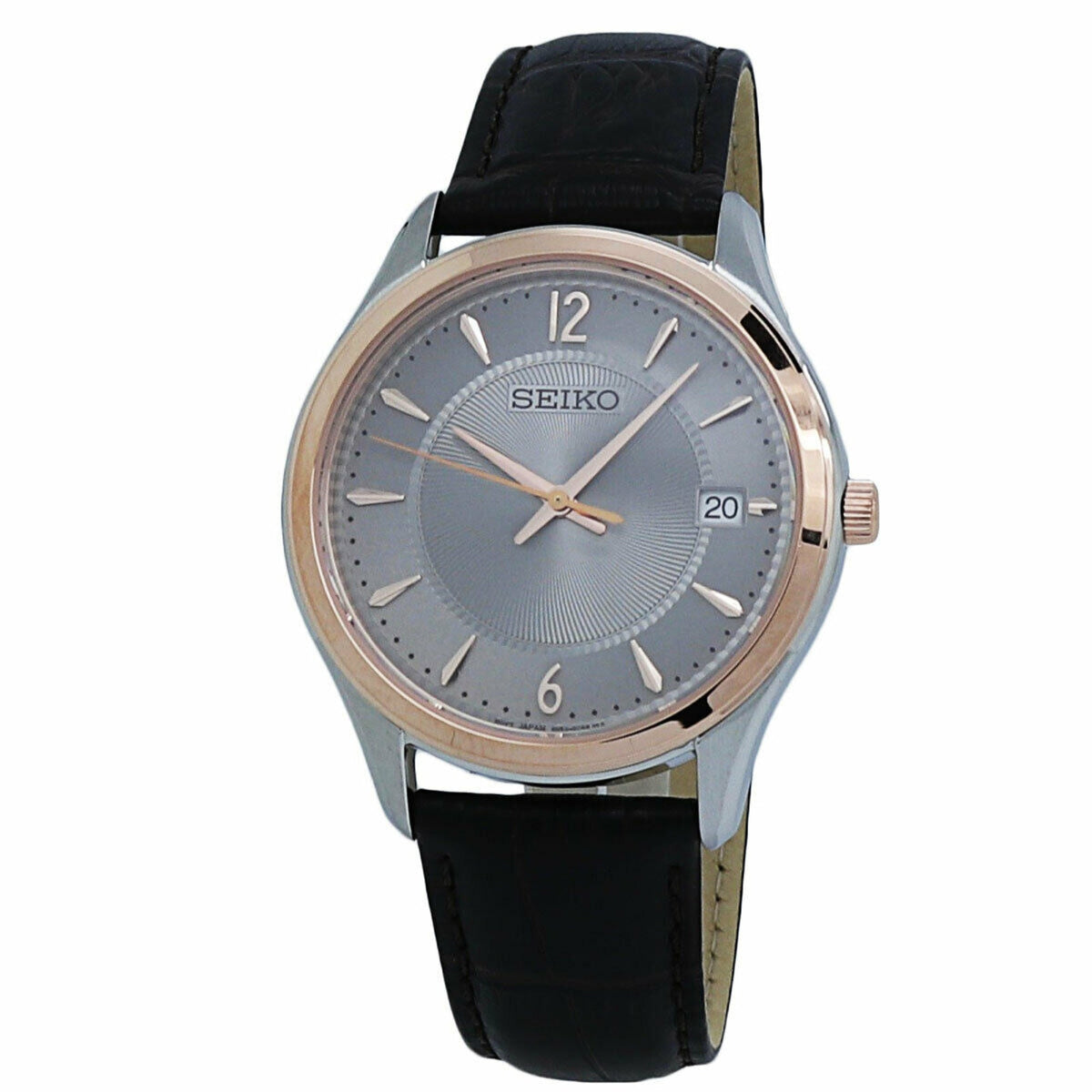 Seiko Men's SUR422 Classic Brown Leather Watch