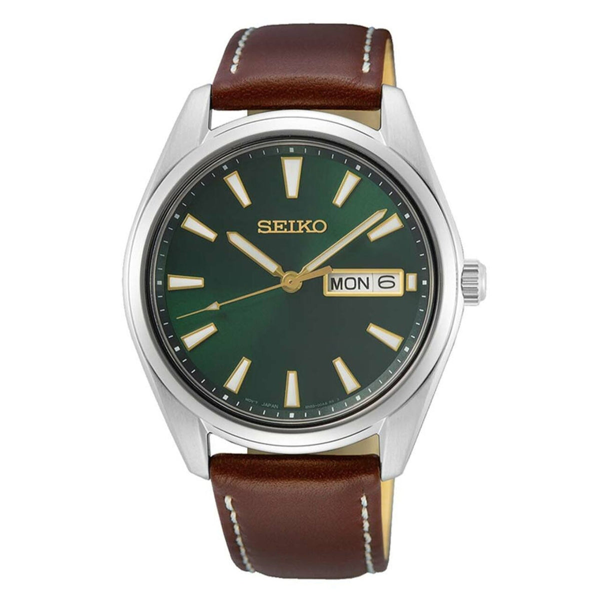 Seiko Men's SUR449 Brown Leather Watch