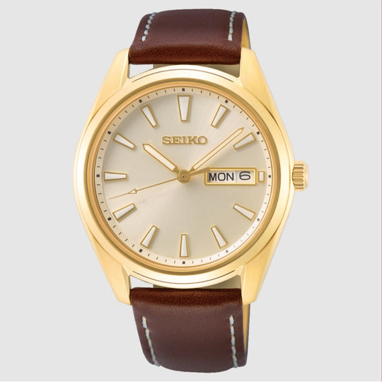 Seiko Men's SUR450 Brown Leather Watch