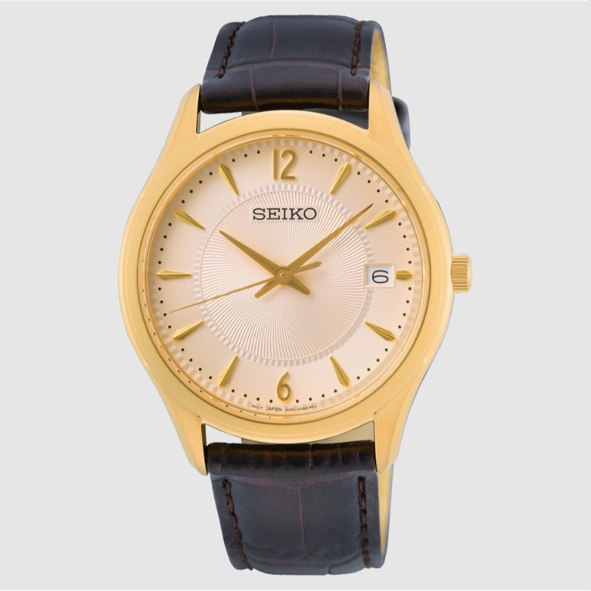 Seiko Men's SUR472 Blue Leather Watch