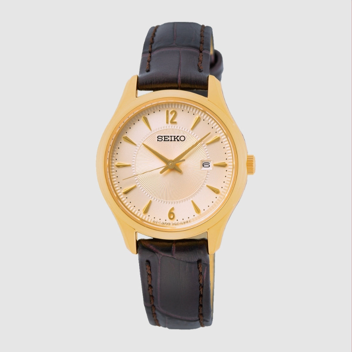 Seiko Women's SUR478 Blue Leather Watch