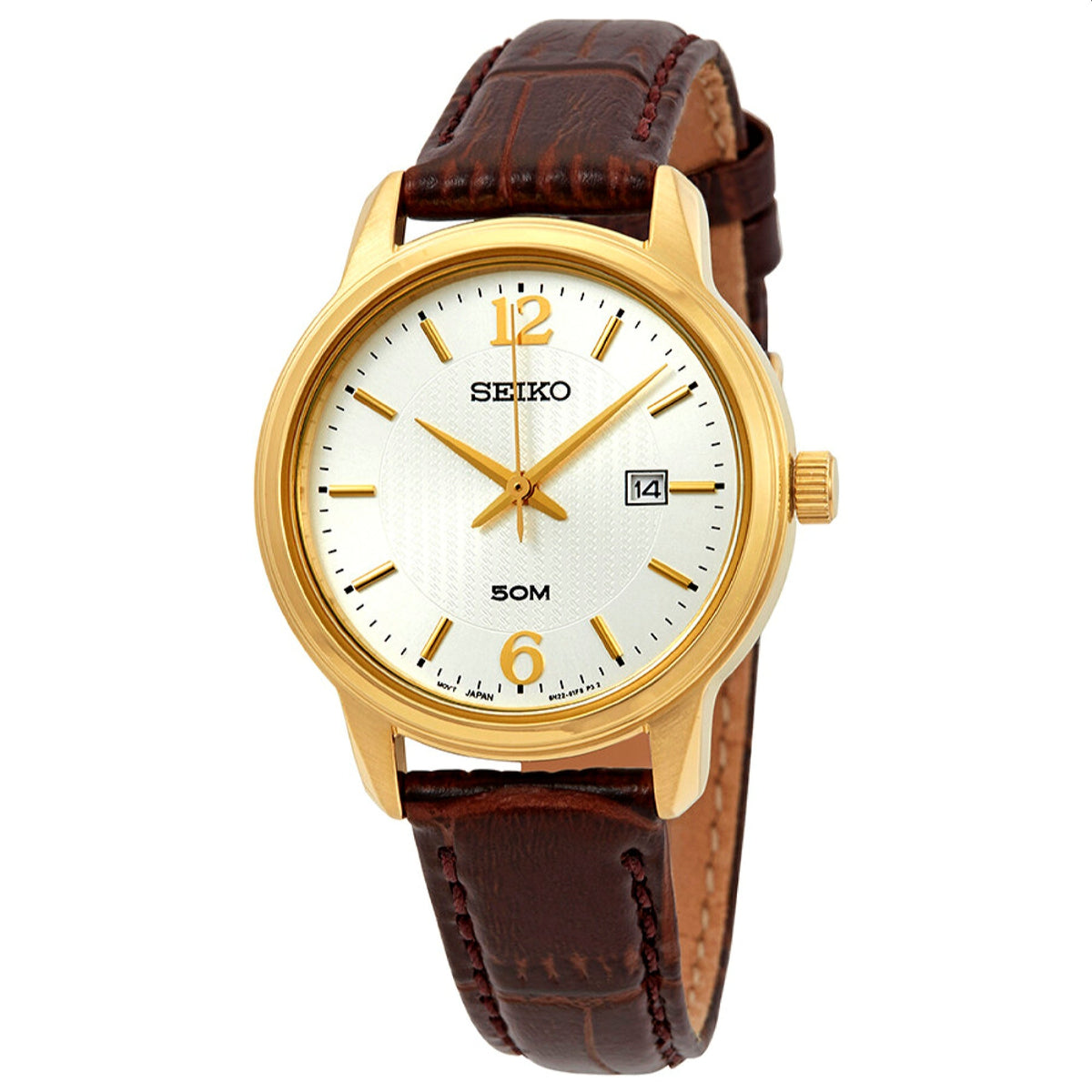 Seiko Women's SUR658 Neo Classic Brown Leather Watch
