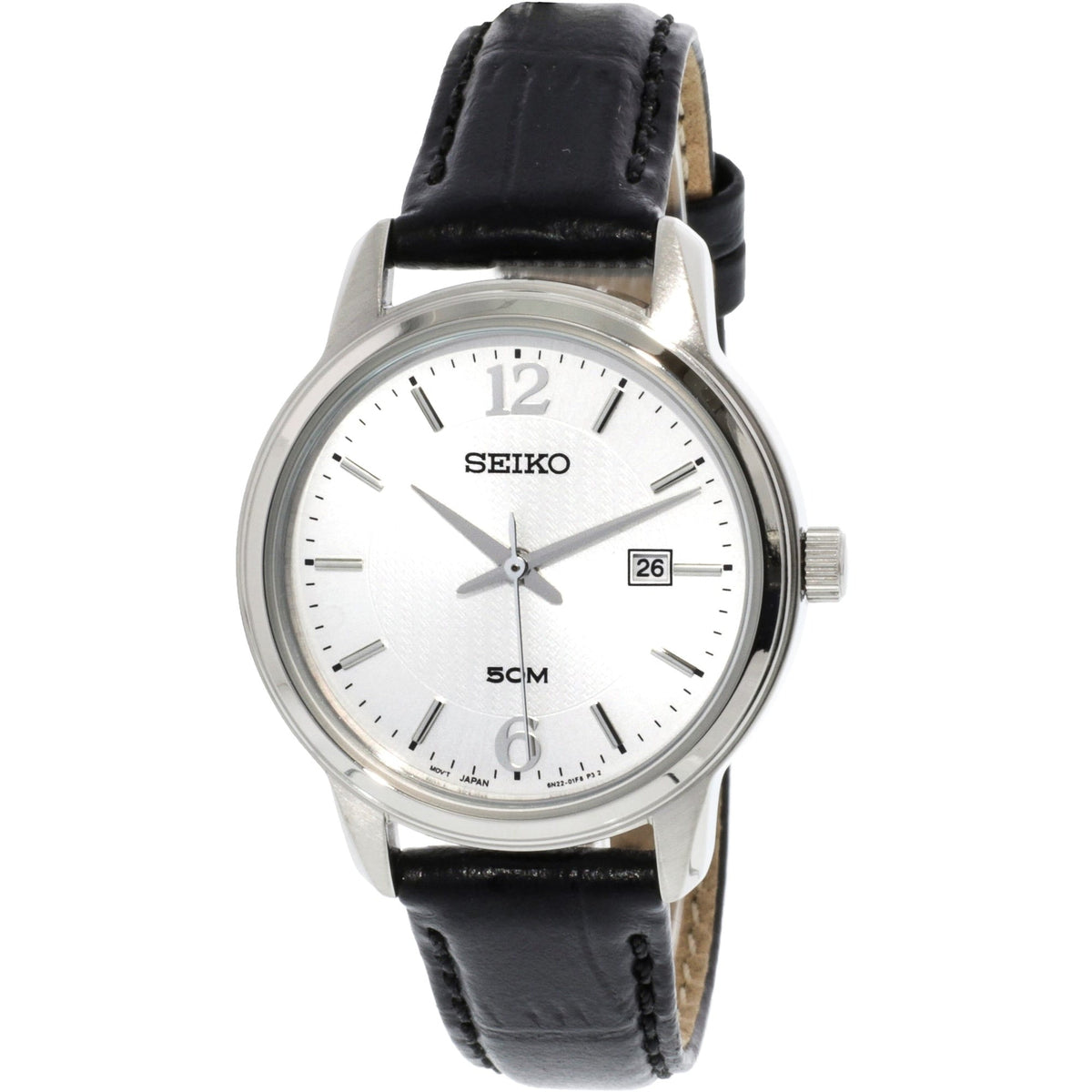 Seiko Women's SUR659 Neo Classic Black Leather Watch