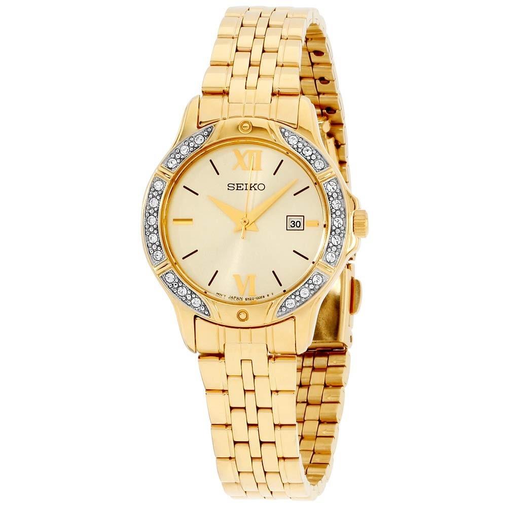 Seiko Women's SUR860 Quartz Gold-Tone Stainless Steel Watch