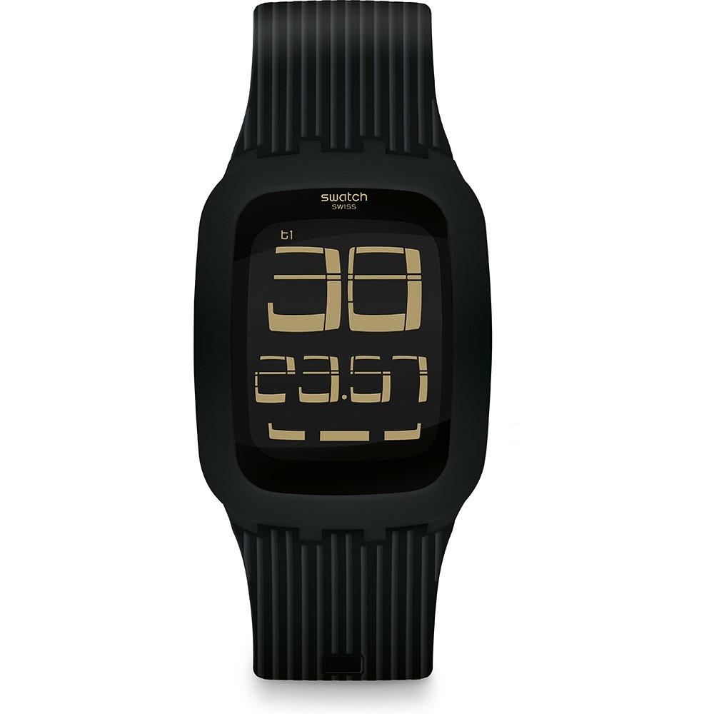 Swatch Men&#39;s SURB112C District Black Silicone Watch