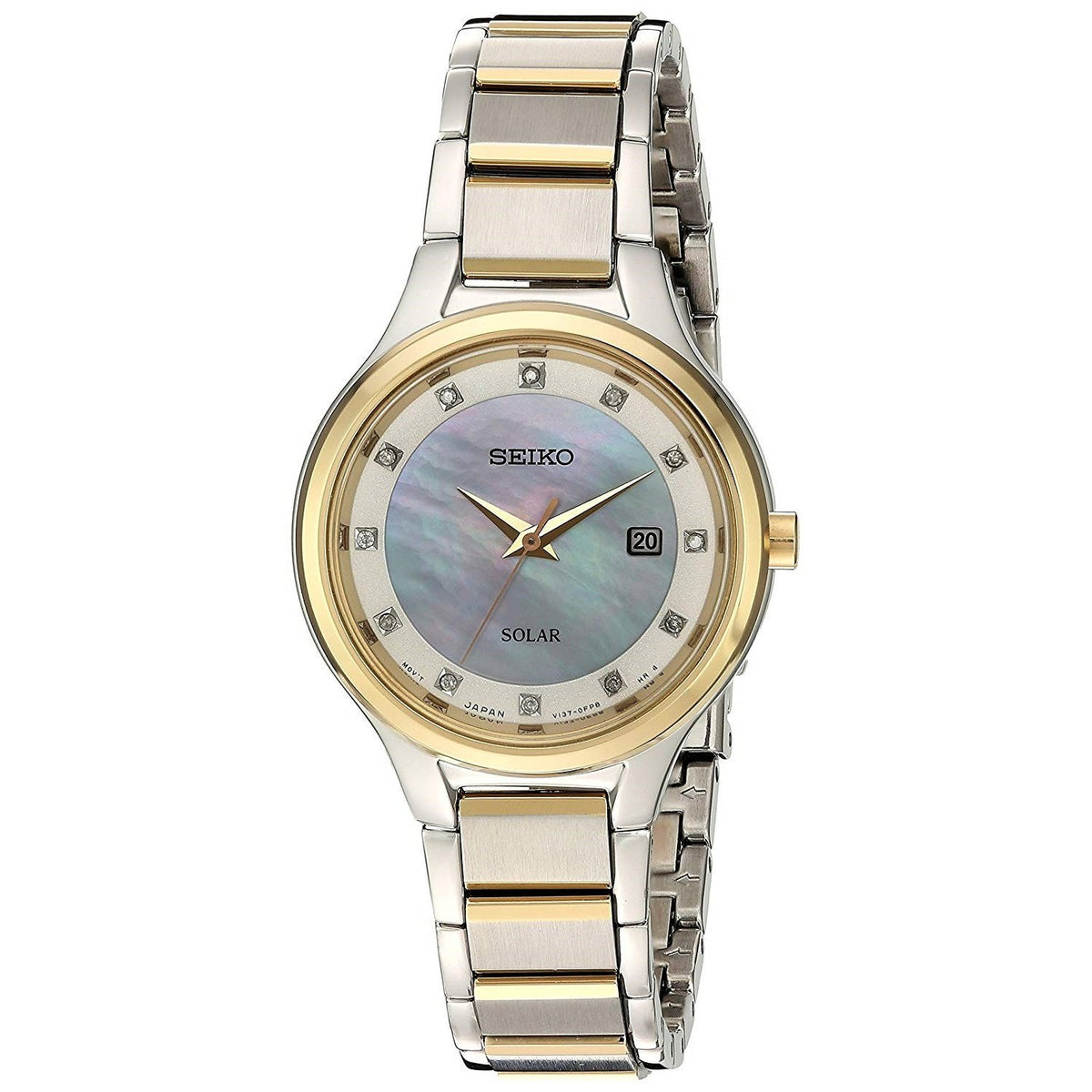 Seiko Women&#39;s SUT318 Solar Two-Tone Stainless Steel Watch