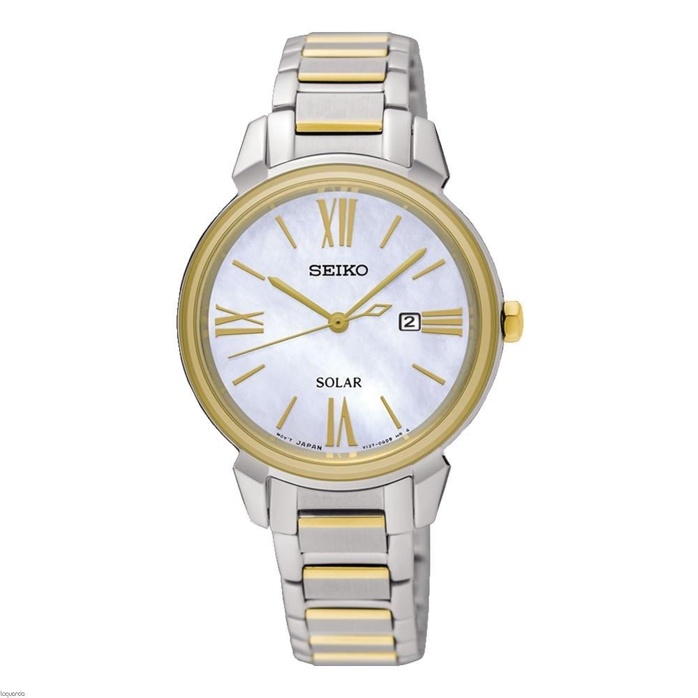 Seiko Women&#39;s SUT324 Solar Two-Tone Stainless Steel Watch