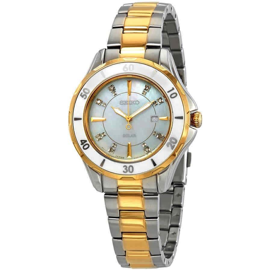 Seiko Women's SUT338 Solar Two-Tone Stainless Steel Watch