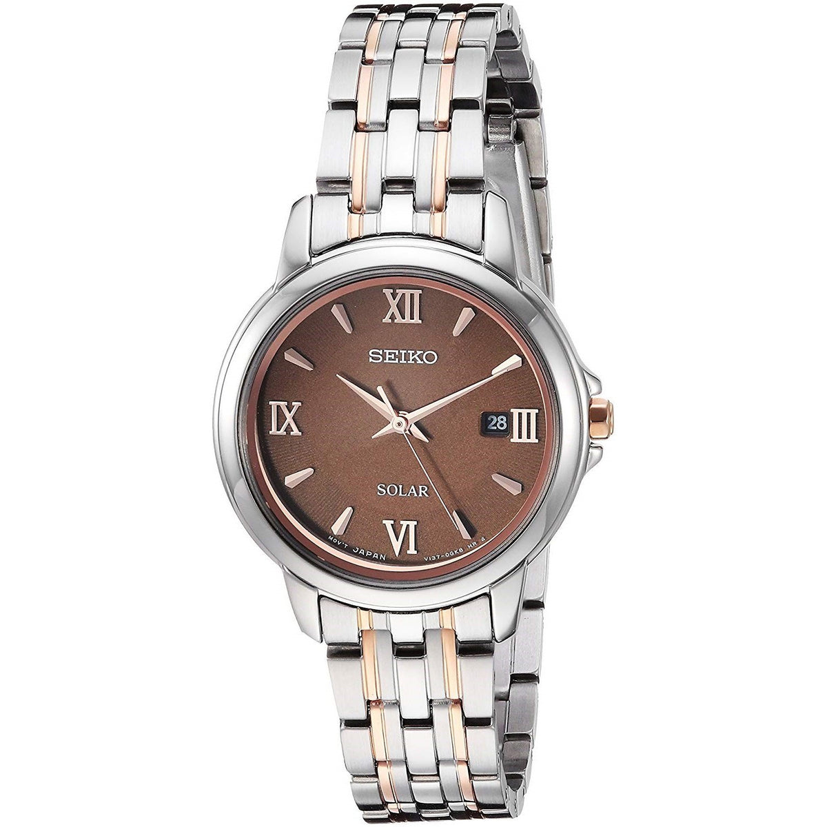 Seiko Women&#39;s SUT349 Solar Two-Tone Stainless Steel Watch
