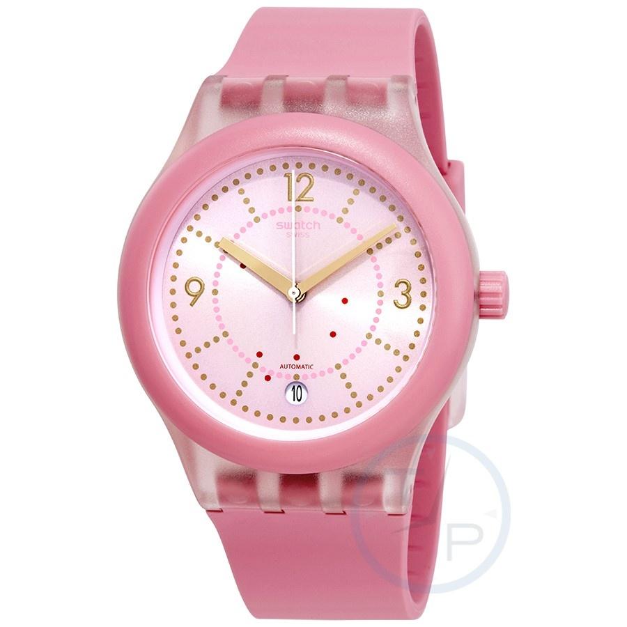Swatch Men's SUTP401 Sistem Cali Pink Silicone Watch