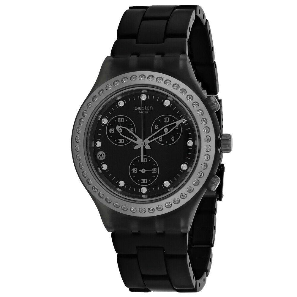 Swatch Women&#39;s SVCM4009AG Irony Black Aluminum Watch