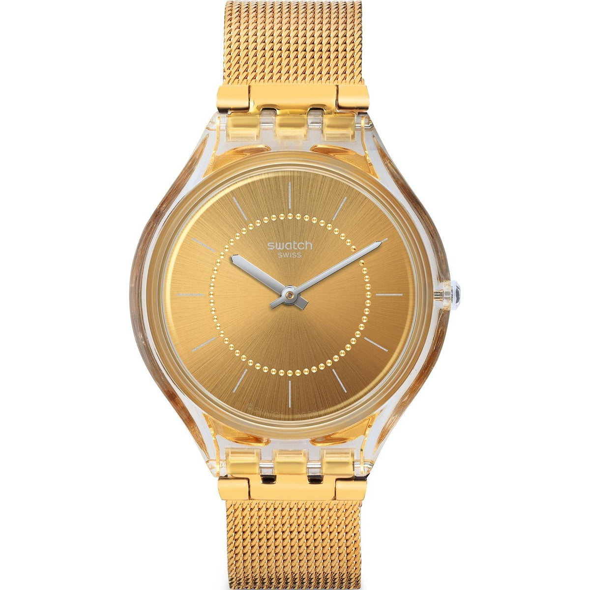 Swatch Men's SVOK100M Skin Gold-Tone Stainless Steel Milanese Watch