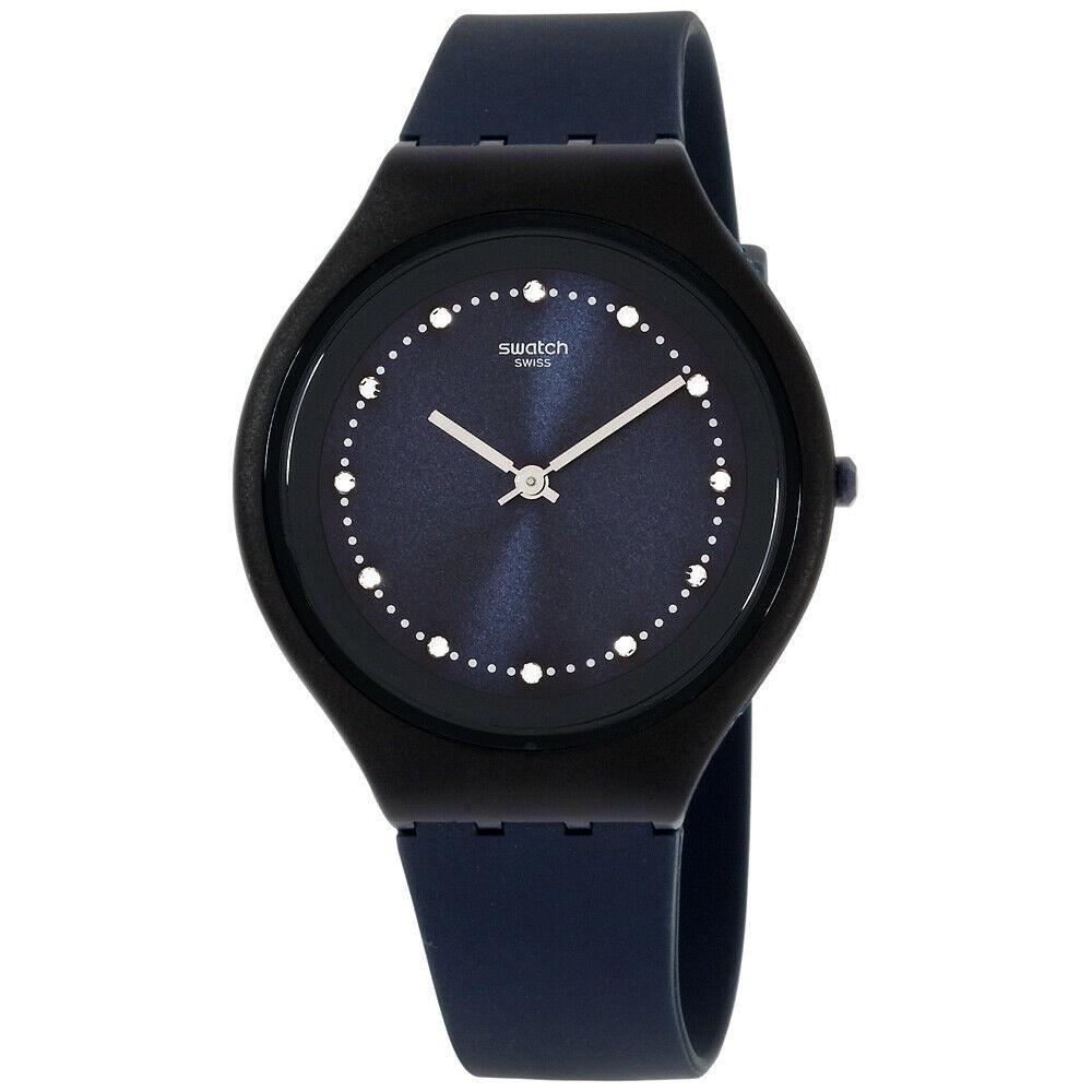 Swatch Unisex SVUN100 Skin Blue Silicone Watch