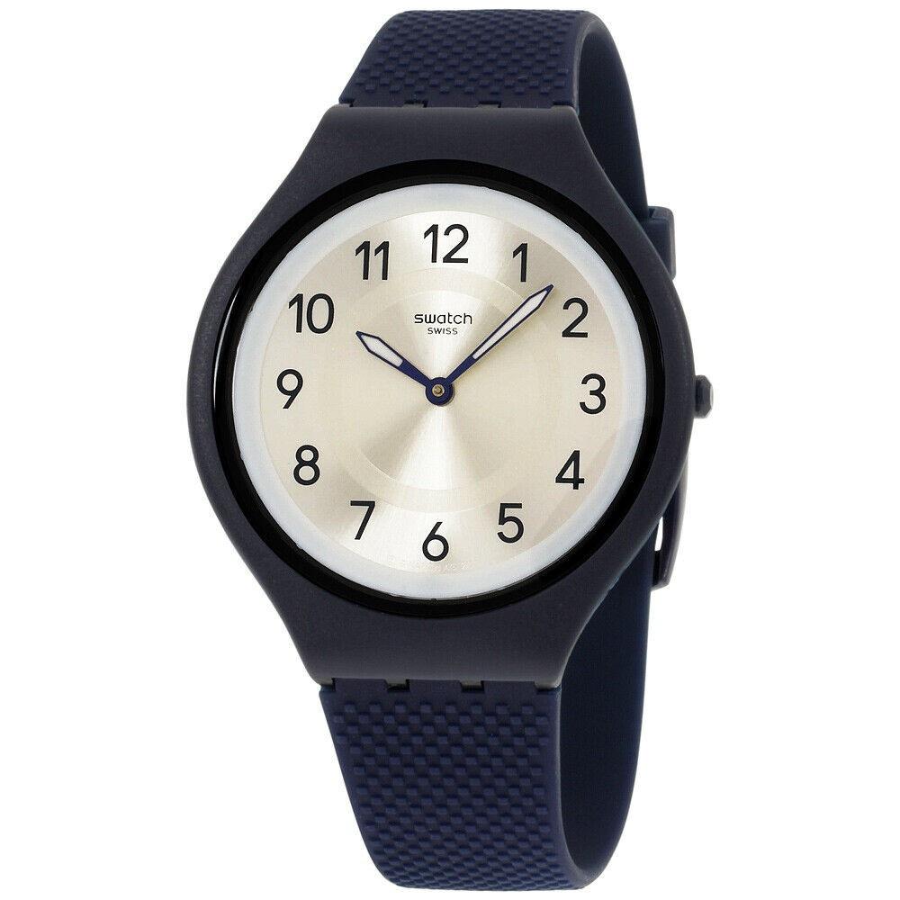 Swatch Unisex SVUN101 Skin Blue Silicone Watch