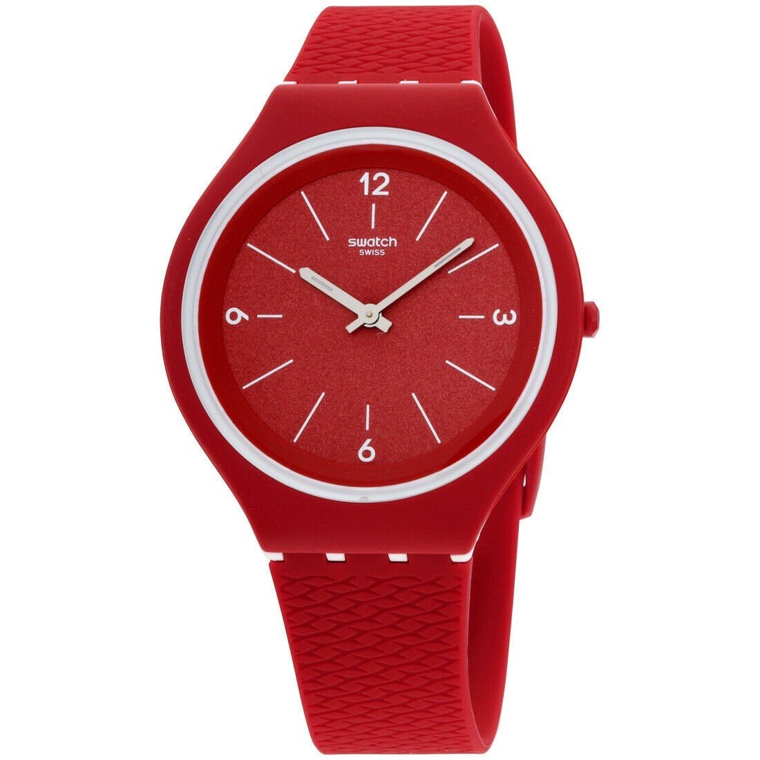 Swatch Women's SVUR101 Skinmarena Red Silicone Watch