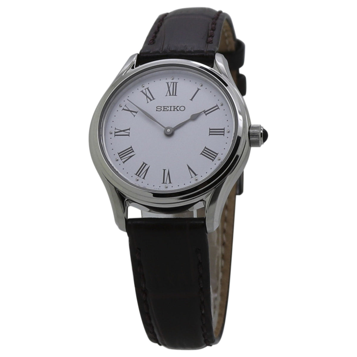 Seiko Women's SWR071 Seiko Quartz Brown Leather Watch
