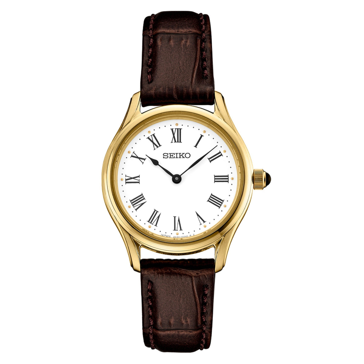 Seiko Women&#39;s SWR072 Seiko Quartz Brown Leather Watch