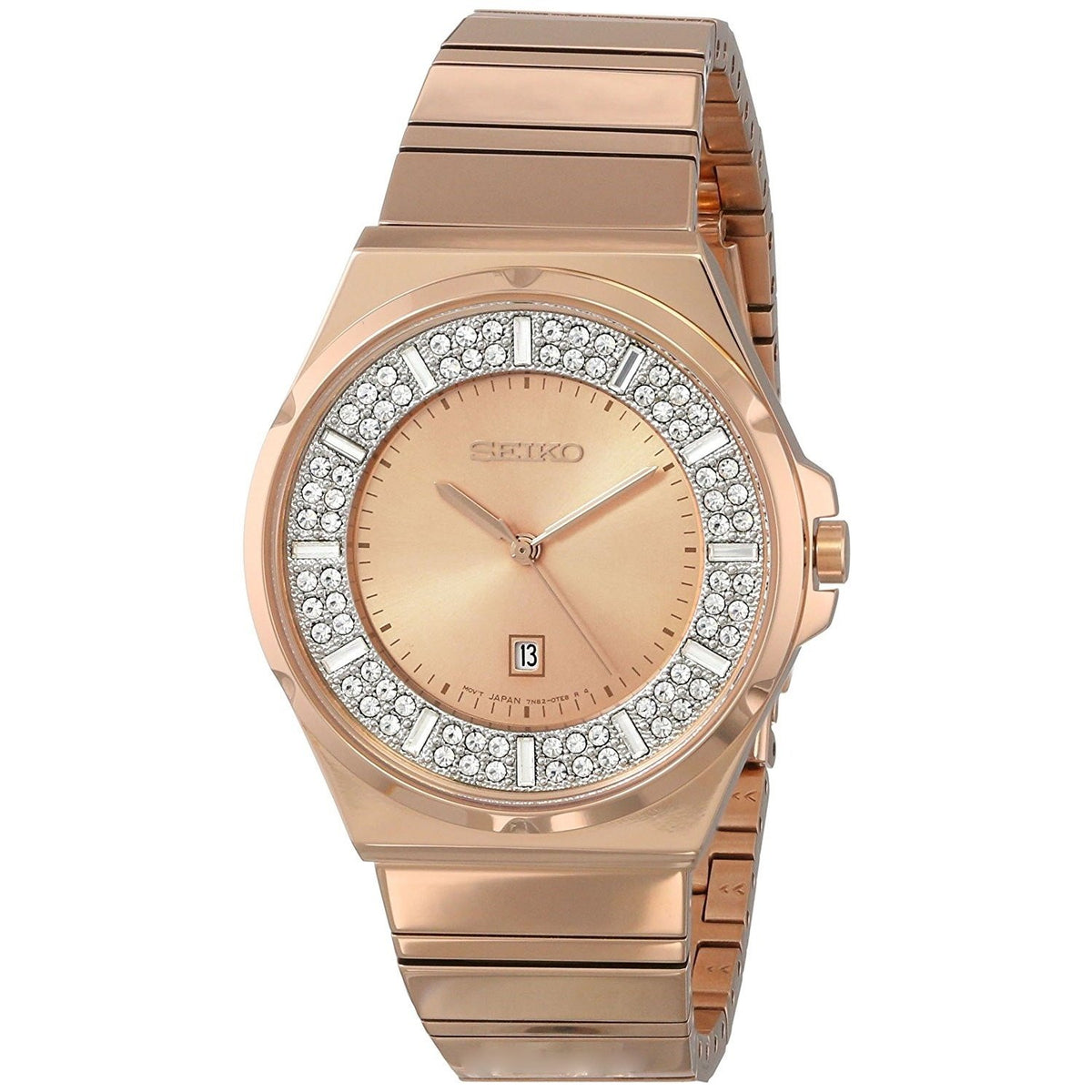 Seiko Women&#39;s SXDF74 Classic Rose-Tone Stainless Steel Watch
