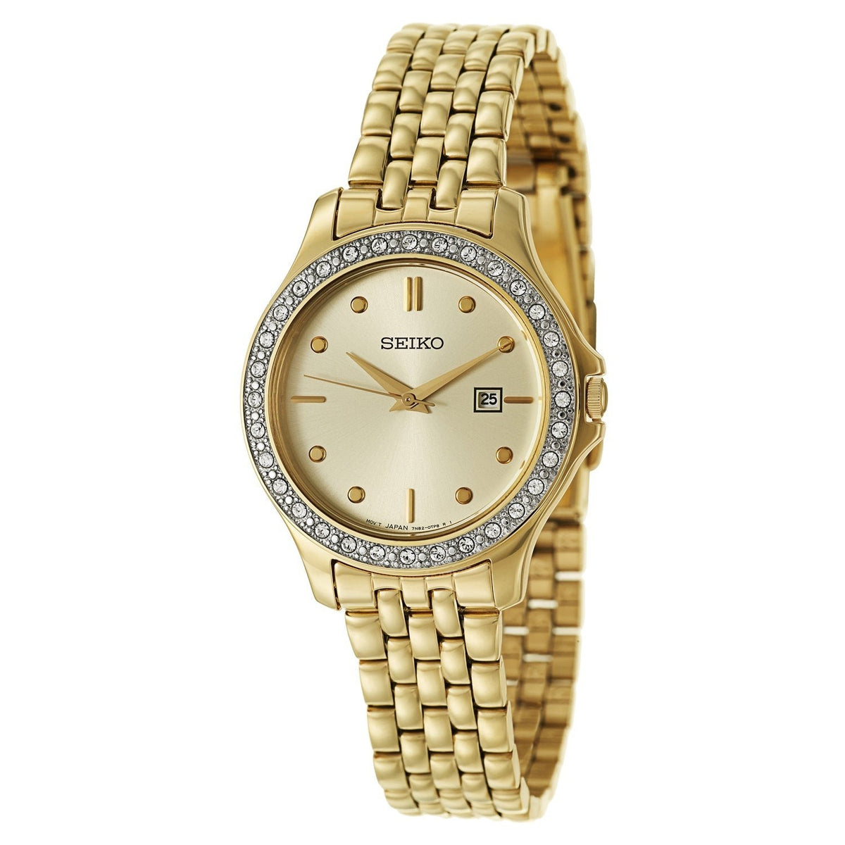 Seiko Women's SXDF92 Dress Gold-Tone Stainless Steel Watch