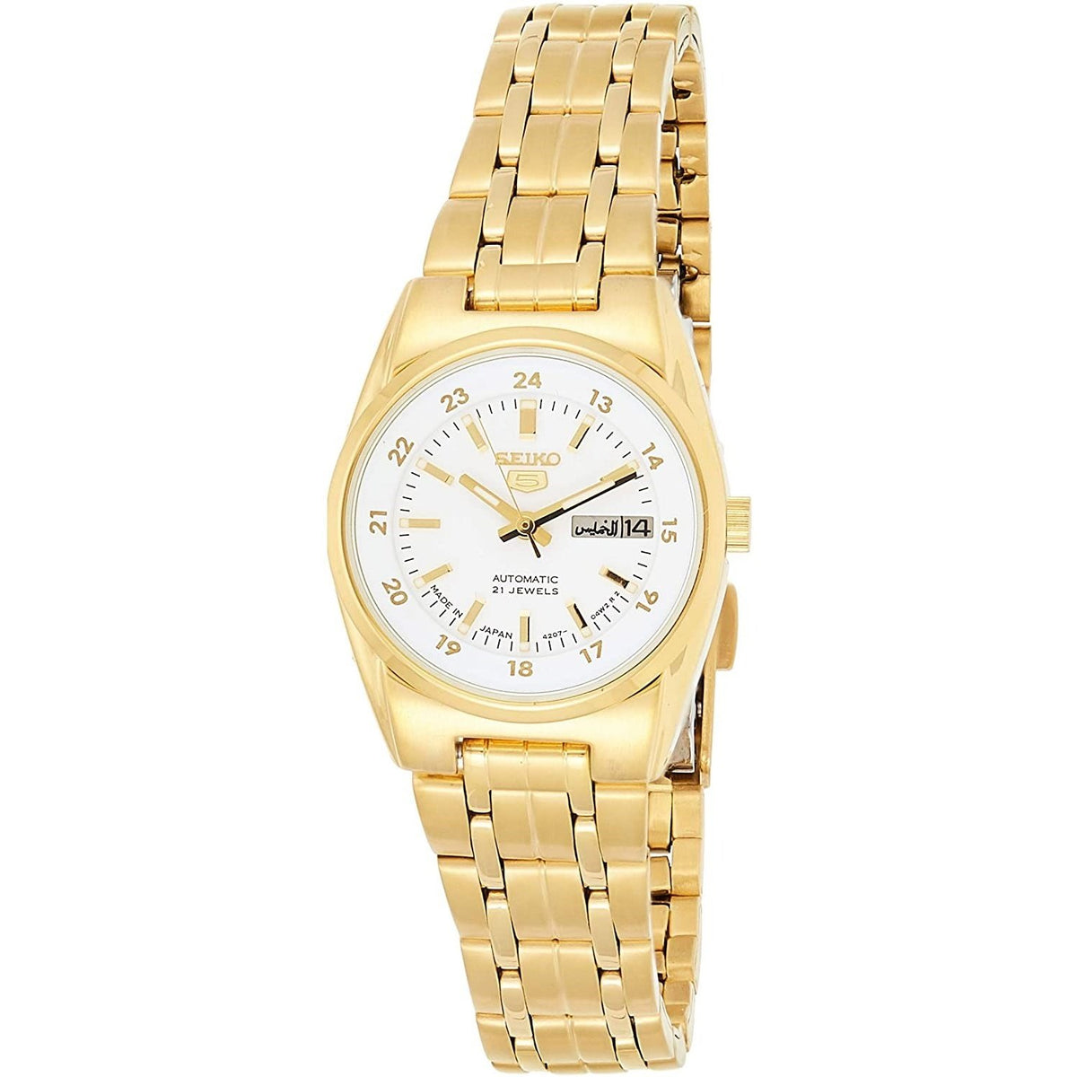 Seiko Women&#39;s SYMC02J1 Seiko 5 Gold-Tone Stainless Steel Watch
