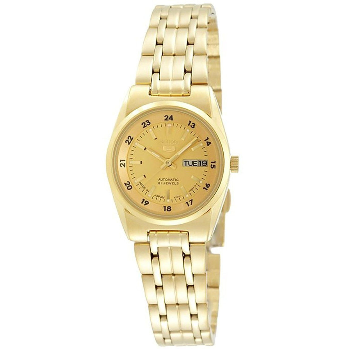 Seiko Women&#39;s SYMC04J1 Seiko 5 Gold-Tone Stainless Steel Watch