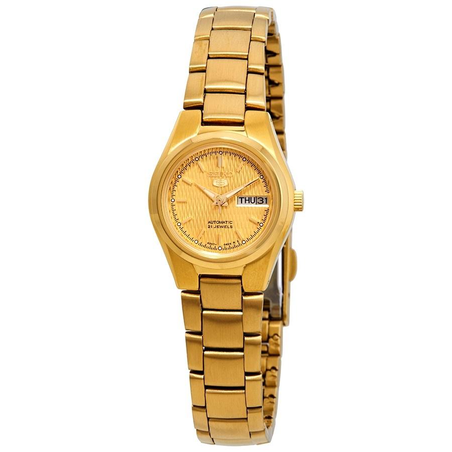 Seiko Women's SYMC18 Seiko 5 Gold-Tone Stainless Steel Watch