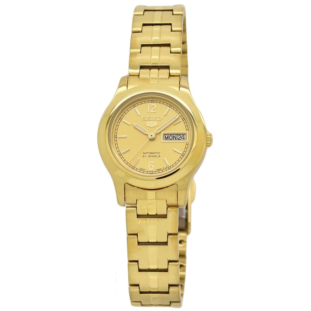 Seiko Women&#39;s SYME02 Seiko 5 Gold-Tone Stainless Steel Watch