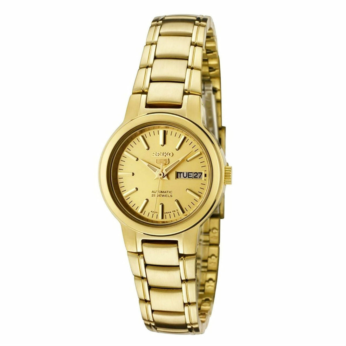 Seiko Women's SYME46 Series 5 Gold-Tone Stainless Steel Watch