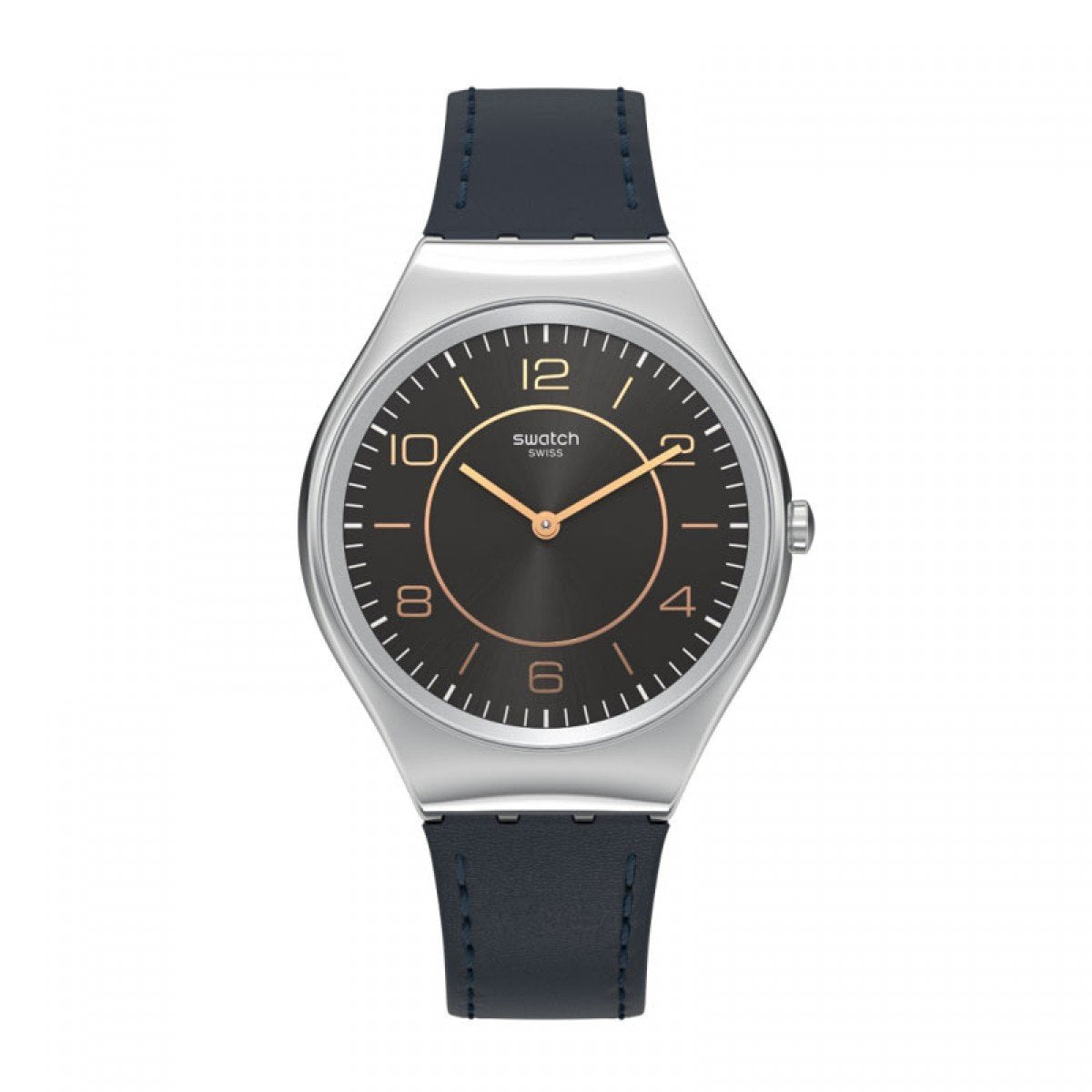 Swatch Men's SYXS110 Skincounter Black Leather Watch