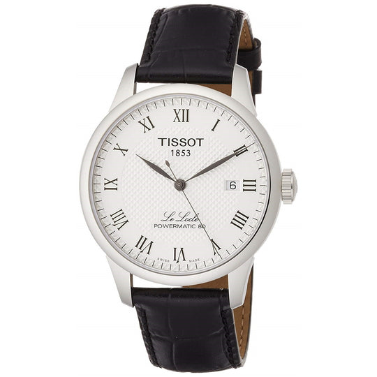 Tissot Men's T0064071603300 Le Locle Powermatic 80 Automatic Black Leather Watch