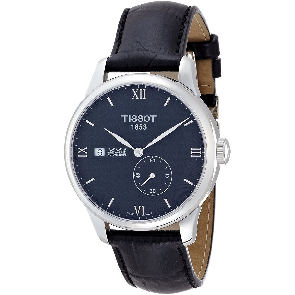 Tissot Men&#39;s T0064281605800 Le Locle Automatic Black Leather Watch