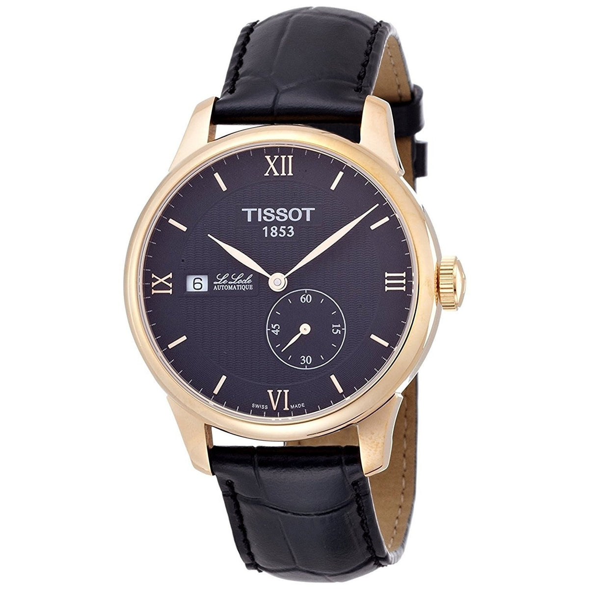 Tissot Men&#39;s T0064283605800 Le Locle Automatic Black Leather Watch