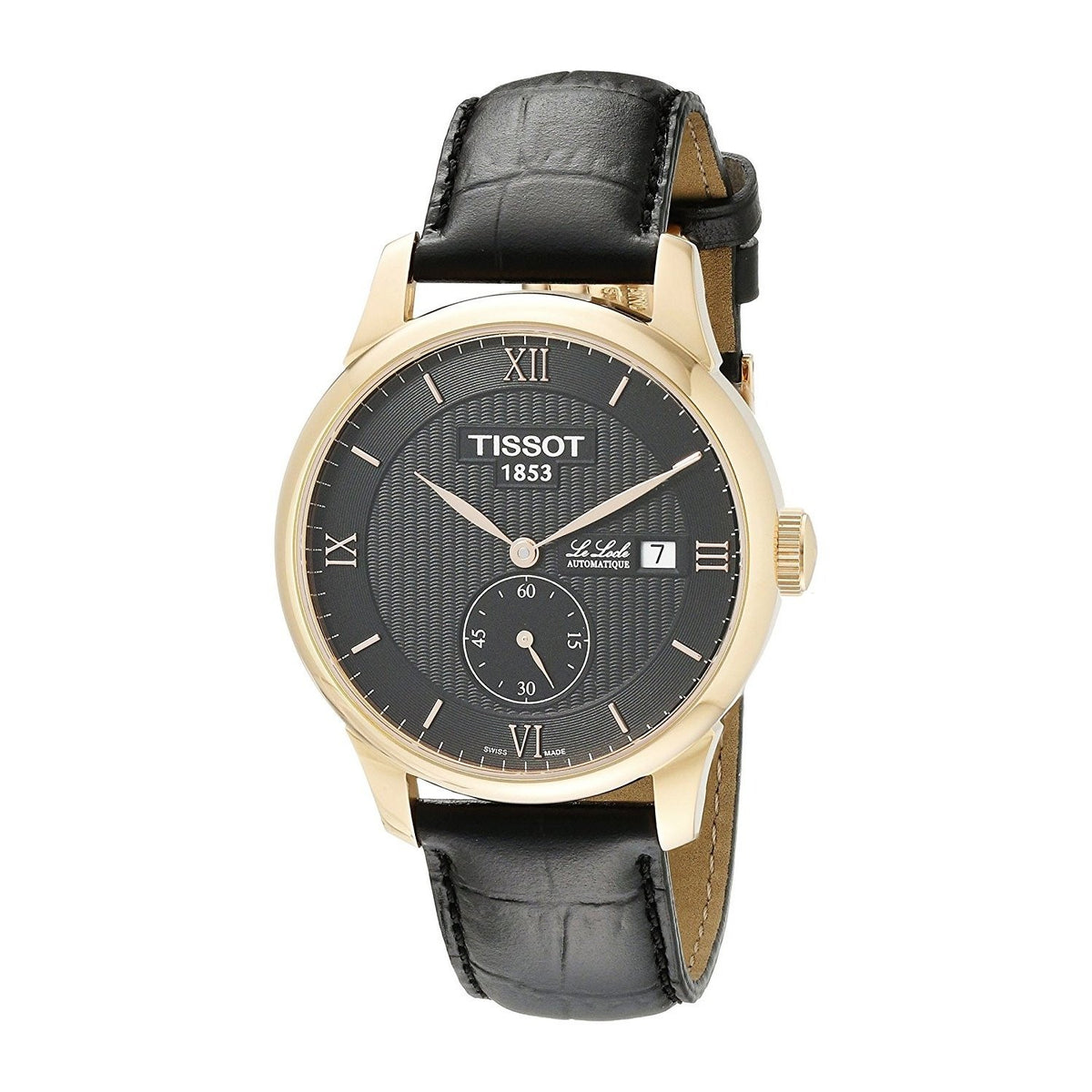 Tissot Men&#39;s T0064283605801 Le Locle Automatic Black Leather Watch